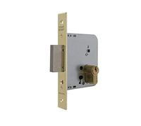 TESA Serrure à encastrer 3012337 pour portes bois axe 40 mm finition bronze/laiton têtière carrée