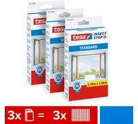 tesa 3x moustiquaire standard fenêtre sans percer blanc 1,1x1,3 m