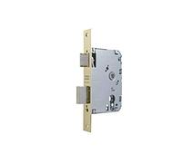 TESA 40106PHL Serrure à encastrer pour portes bois, axe 60 mm, finition laiton, têtière carrée, pêne réversible