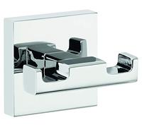 Tesa 40407 Deluxxe anneau porte-serviettes, adhésif, métal chromé finition brillante, design délicat, garanti inoxydable, 156mm x 185mm x 45mm Accessoire de salle de bain, angulaire