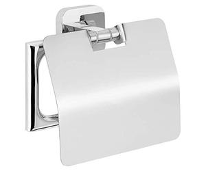 tesa 40433 Elegaant Porte-Serviettes invités, adhésif, chromé, Design Extraordinaire, Garanti, 50mm x 50mm x 400mm Accessoire de salle de bain, Acier Inoxydable/Angle Arrondi