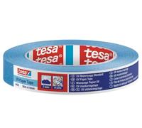 Tesa 4435 - Ruban de masquage de précision, peinture, carrosserie, ruban papier facile à appliquer, intérieur et extérieur, sans résidu - bleu (19 mm x 50 m)