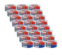 tesa 4662 Lot de 24 rubans adhésifs multi-usages en tissu pour réparer, fixer, regrouper ou renforcer Argenté 50 m x 48 mm