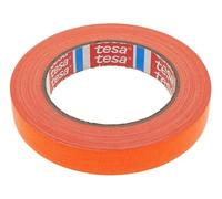 Tesa 4671- Ruban Fluo adhésif toile Gaffer Tissu enduit en PE coloré, Épais, Intérieur et Extérieur Très adhésif pour Arts et Spectacles Signalisation - 19 mm x 25 m (orange fluo)