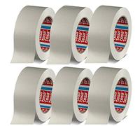 Tesa 4713 Lot de 6 rouleaux de ruban adhésif en papier, 50 mm x 50 m (50 mm, blanc)