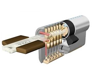 TESA 514U0NS Verrou de sécurité pour portes, nickel satiné, entrée 60/70 mm
