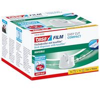 tesa Dérouleur Easy Cut Compact 53838 blanc + rouleau adhésif invisible 33 m x 19 mm