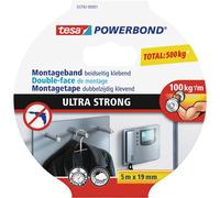 tesa Ruban de montage Powerbond 55792-00001-02 caoutchouc blanc 5 m x 19 mm
