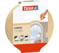 tesa® 56533-00001-00 Papier-Klebeband Maler-Krepp für Rundungen - 25 m x 25 mm, beige