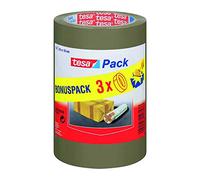 Tesa 57529-0000-01 Lot de 3 rouleaux Adhésifs Polypropylènes 66 m x 50 mm Marron