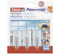 tesa Powerstrips Crochet SMALL, tendance, chrome satiné