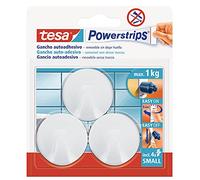 TESA 57577-00001-01 - Ganchos S Circulo Blanco Powerstrips hasta 1 kg