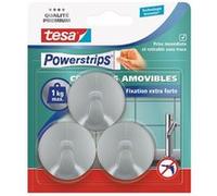 Tesa 57578-000004-00 Powerstrips 3 Mini crochets Ronds + 4 Mini Languettes Gris G