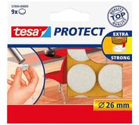 tesa Patin en feutre blanc Ø 26 mm – 9 pièces
