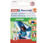 tesa® 58003-00079-04 Poster Powerstrips® - amovible, force 200 g, blanc, 20 pièces