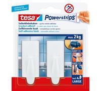 Tesa 58045-00000-00 Powerstrips 2 Crochets Design + 4 Languettes Blanc