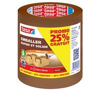 tesa Ruban adhésif 58214 - Lot de 2 - 66 m x 50 mm - Marron