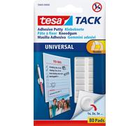 tesa® 59405-00000-00 Pâte à modeler adhésive Tack® - 80 pièces, 50g, amovible, blanc