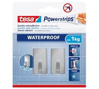 tesa Mini crochet 597800000000 Acier Powerstrips auto-adhésifs – Set de 2 crochets