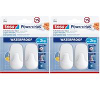 Tesa 597810000000 Crochet, Blanc, Set de 3 Pièces, large (Lot de 2)
