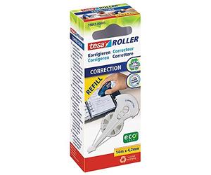 Tesa 598410000505 Tesa Ecologo Recharge de Correcteur 4,2 mm | Recharge pour ruban correcteur - Réinscriptible immédiatement - Recharge rapide - Sans solvant - Au bureau et à la maison
