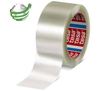 Tesa 60416 50mmx100m transparent, est un ruban d'emballage universel avec un support en PET composé à 90% de déchets post-consommation x36 morceau