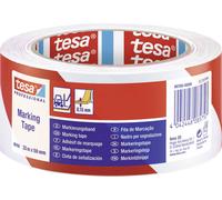 Ruban de signalisation permanente rouge/blanc - 60760 - 33 m TESA Adhésifs