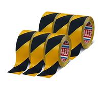 tesa 60760 Ruban de Marquage - 6 Rouleaux - 33 m x 50 mm - Noir et Jaune