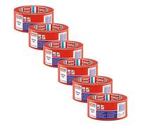 tesa 60760 Ruban de Marquage - 6 Rouleaux - 33 m x 50 mm - Rouge