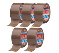 tesa 64014 Lot de 5 rouleaux de ruban adhésif pour emballage Marron 50 mm de large 66 m de long (66 m x 50 mm)