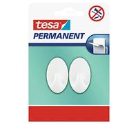 Tesa 666020000000 Permanent Crochet ovale S Blanc