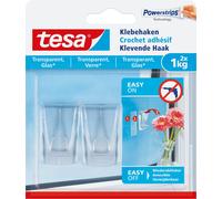 TESA 77735-00000 crochet pour rangement à usage domestique Intérieure Crochet universel Transparent 2 pièce(s)