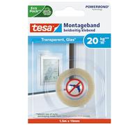 tesa Ruban de montage GLASS 77740-00000-00 Powerbond transparent 1,5 m x 19 mm