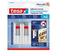TESA 77765-00002-00 réglable amovible Vis adhésif pour carrelage, métal et sur les surfaces lisses, Blanc