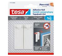TESA 77773-00002-00 adhésif amovible à ongles pour tableau à suspendre sur papier peint, Blanc