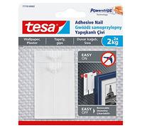 TESA 77776-00002-00 adhésif amovible à ongles pour tableau à suspendre sur papier peint, Blanc