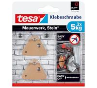 Tesa 77904 - Lot de 2 Vis adhésives triangle pour brique 5 Kg