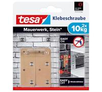 tesa 77908 - Lot de 2 Vis adhésives rectangle pour brique 10 Kg