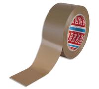 TESA Adhésif d'emballage en PVC colle caoutchouc 52 microns - H50 mm x L100 mètres Havane