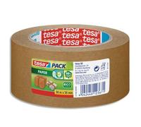 TESA Adhésif d'emballage recyclable papier 107 microns - H50 mm x L50 mètres Havane