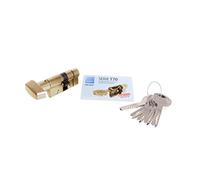 Tesa Assa Abloy Cylindre de Haute sécurité, Bouton - Came Longue, Laiton, 30 x 30 mm