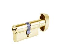 Tesa Assa Abloy M65B3535L Cylindre de sécurité standard T60 Laiton 35 x 35 mm Clé - Bouton Levier court
