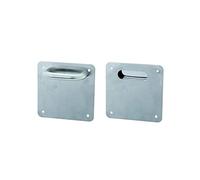 Tesa Assa Abloy mstt80vis16 Poignée Sena Plaque carrée, double poignée verticale, inox