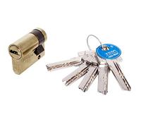 Tesa Assa Abloy T6553010L: Cylindre européen T60, 30 x 10 mm, finition laiton, compatible serrures à profil européen, usage résidentiel et commercial, montage facile