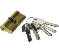 Tesa Assa Abloy T6553030L : Cylindre européen T60, 30 x 30 mm, came longue, finition laiton, compatible avec serrures à profil européen, usage résidentiel et commercial, installation facile