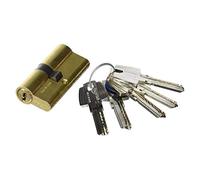 Tesa Assa Abloy T65D3030L: Cylindre européen T60, 30 x 30 mm, finition laiton, compatible serrures à profil européen, usage résidentiel et commercial, montage facile