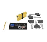 Tesa Assa Abloy TK153545L: Cylindre européen TK100, 35 x 45 mm, finition laiton, compatible serrures à profil européen, usage résidentiel et commercial, montage facile
