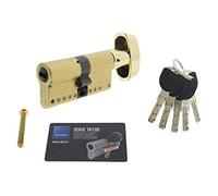 Tesa Assa Abloy TK1B4535L TK100 Cylindre d'embrayage double haute sécurité, finition laiton, 45 x 35 mm