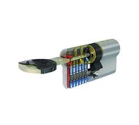 Tesa Assa Abloy TX853535L: Cylindre européen TX80, 35 x 35 mm, finition laiton, came longue, compatible serrures à profil européen, usage résidentiel et commercial, montage facile