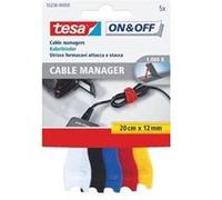 TESA On & Off 55236-00-00 Collier de serrage auto-agrippant pour grouper partie velours et partie agrippante (L x l) 200 mm x 12